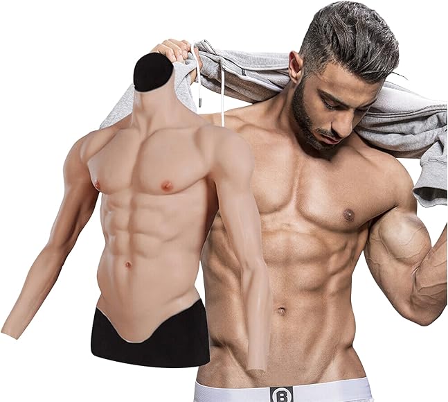 [LINGZHAN] シリコン筋肉スーツコスプレ用 マッスルスーツイケメンになる道具 筋肉服